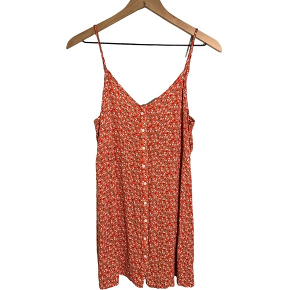 aerie - Front Button Floral Mini Dress - Size Medium - Picture 5 of 7